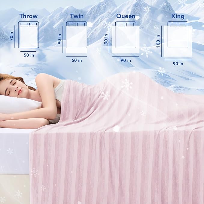 GOHERO Cooling Blanket for Couples- 60"x90" Summer Cooling Throw Blanket for - Image 7