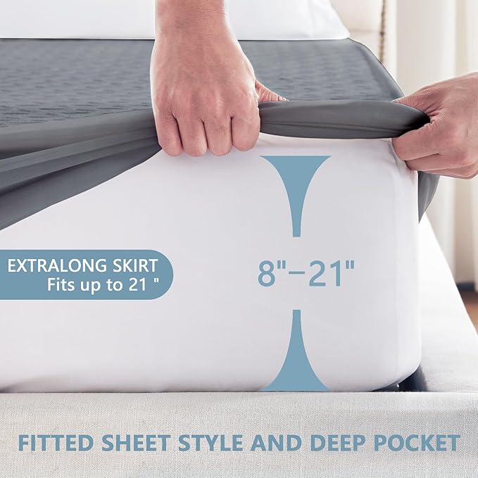 Premium Waterproof Mattress Protector Queen Size, Breathable Bed Cover 3D Air - Image 4