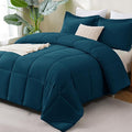 CozyLux Oversized King Comforter Set, 3 Pieces Lyons Blue 120x98 Box Stitched by CozyLux