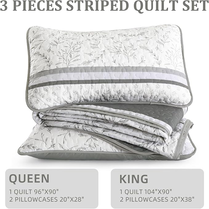 DJY Striped Quilt Set King Size - Image 6