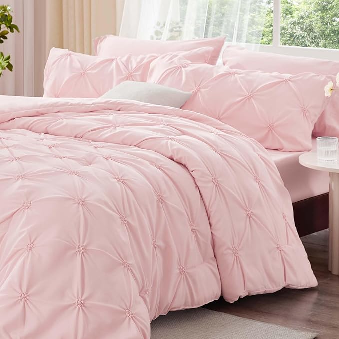 BEDELITE Baby Pink King Size Comforter Set - Image 2