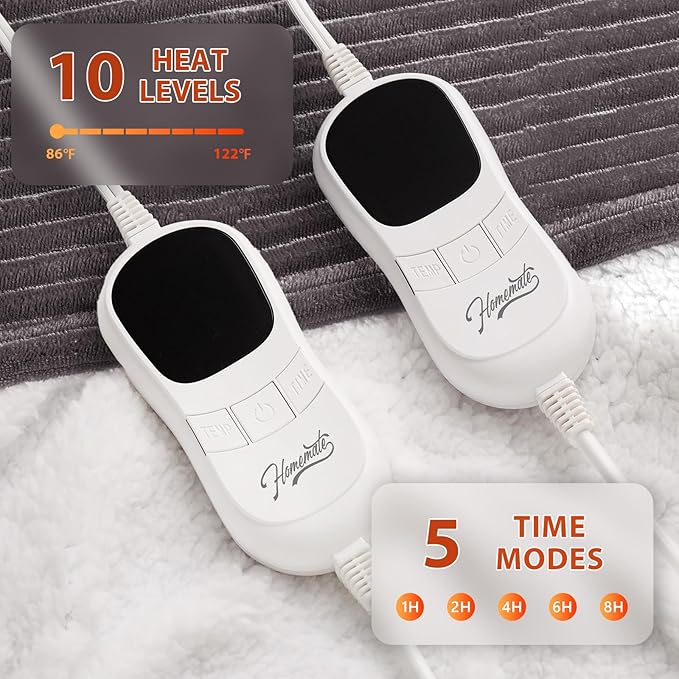 Homemate Electric Heated Blanket Queen Size - Image 3