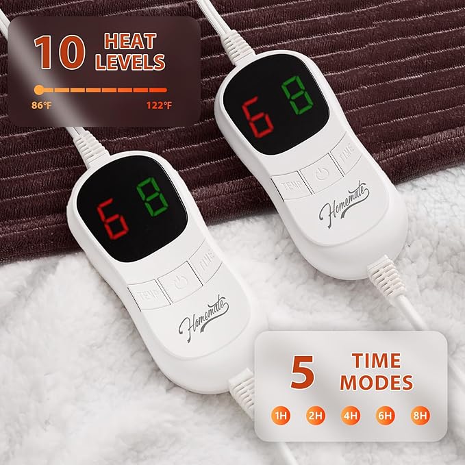 Homemate Electric Heated Blanket King Size - Image 3