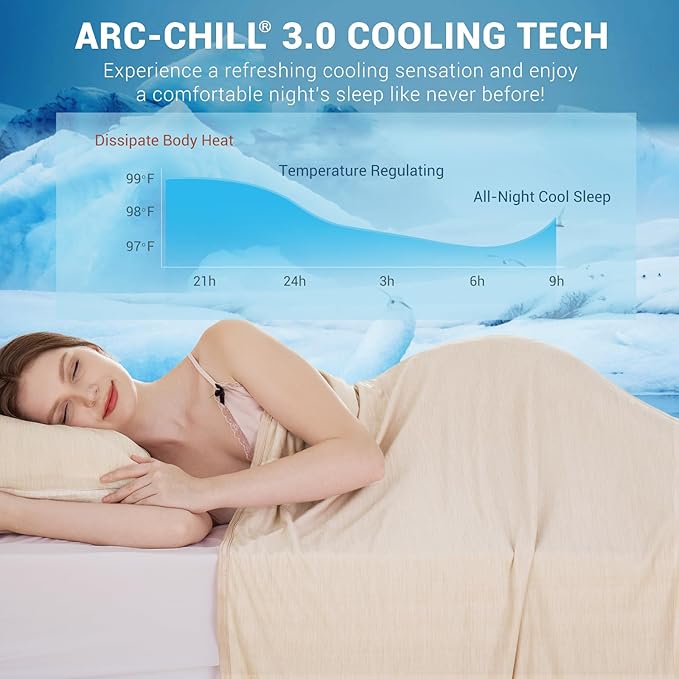 Elegear Revolutionary Cooling Blanket Queen Size Absorbs Heat, Keep - Image 2