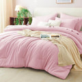 CozyLux King Size Comforter Set Pink, 7 Pieces Bed in a Bag King Comforter Set by CozyLux