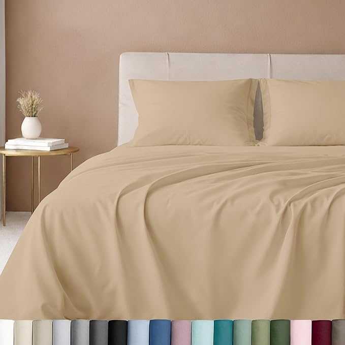 California Design Den 100% Cotton Full Sheet Set, 600 Thread Count Sateen by CaliforniaDesignDen