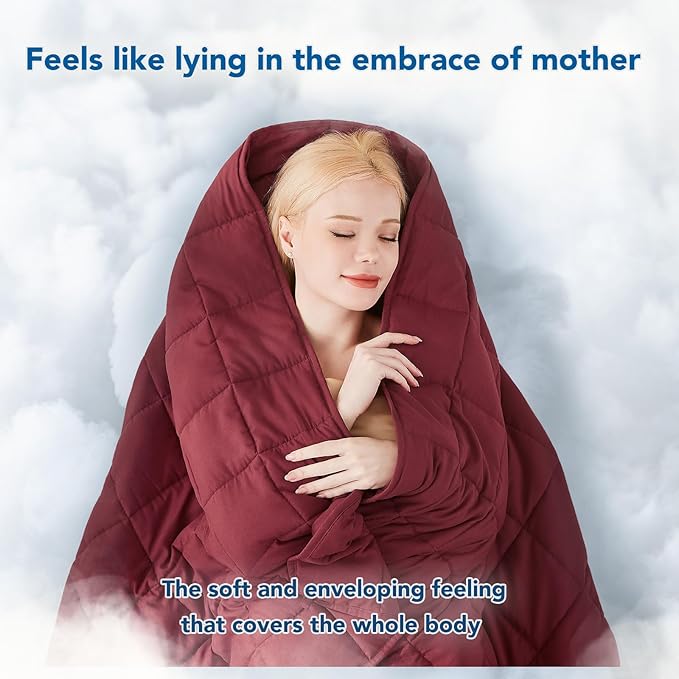 Topcee Weighted Blanket for Adults Twin Size Soft Cooling Heavy Blanket Sleeping - Image 4