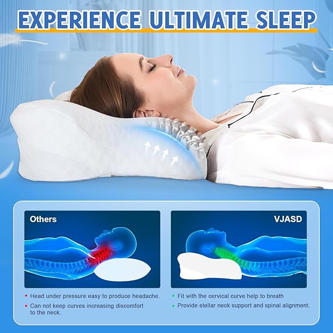 Cervical Neck Pillows with Memory Foam - Image 3
