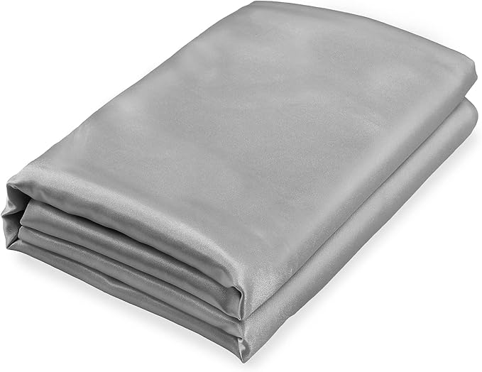 Homiest Light Grey Satin Flat Sheet by Homiest