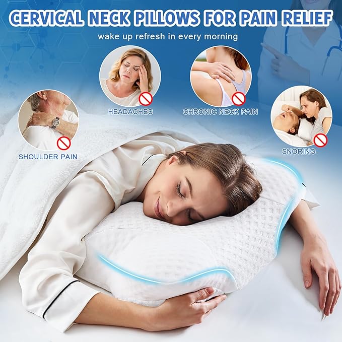 Cervical Neck Pillows with Memory Foam - Image 6