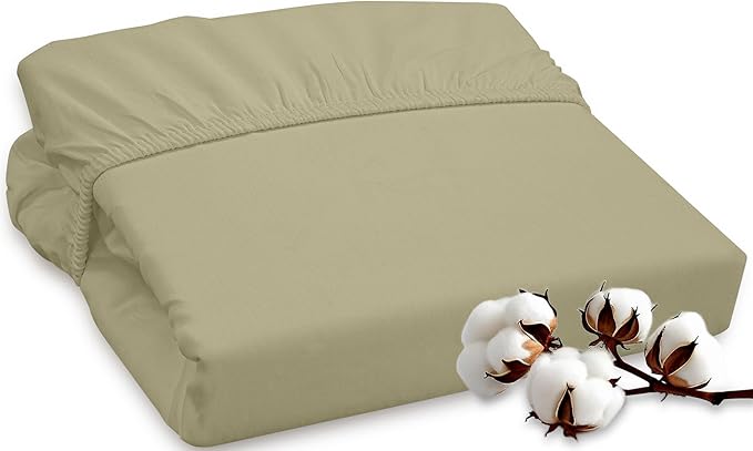 ROYALE LINENS 300 Thread Count 100% Long Staple Combed Cotton Fitted Sheet Full by ROYALELINENS