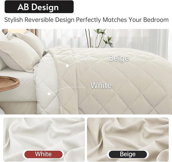MUXHOMO 5 Pieces Twin XL Comforter Set, Reversible Bed in a Bag Twin XL Size - Image 3