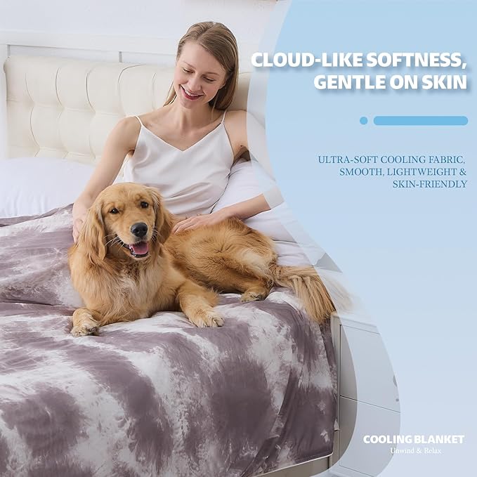 Cooling Blanket Full Size for Hot Sleepers Ultra Lightweight & Breathable - Image 2