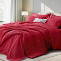 Full Comforter Set Red by Velorose