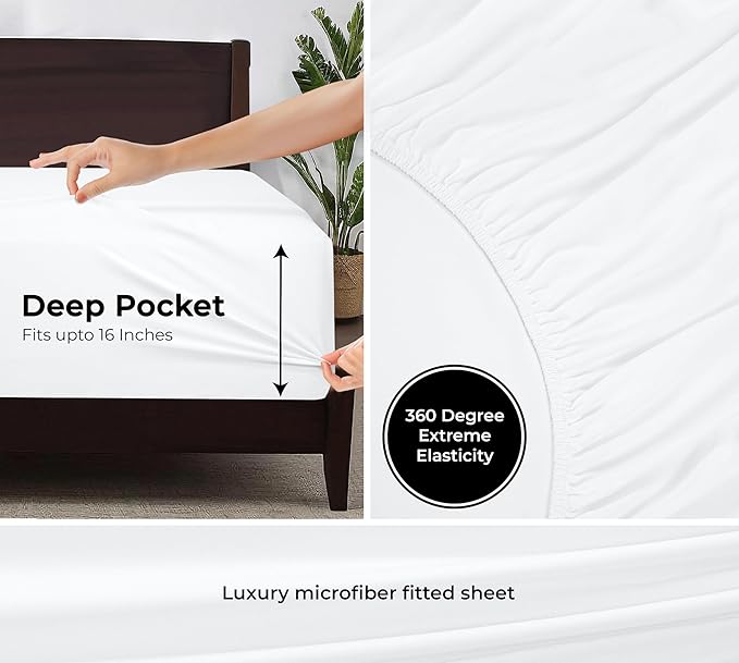 Royale Linens Fitted Sheet Full - Image 3