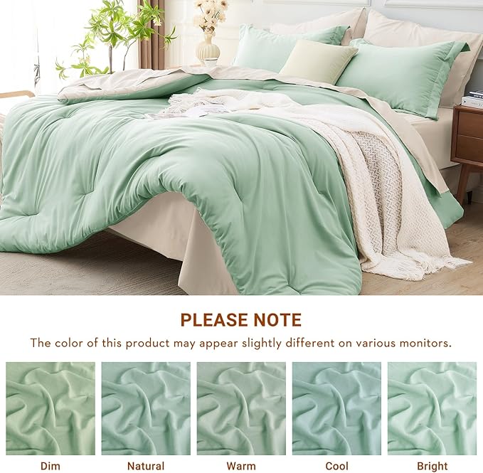MUXHOMO 7 Pieces Full Comforter Set, Soft Bed in a Bag Full Size, All Season - Image 6