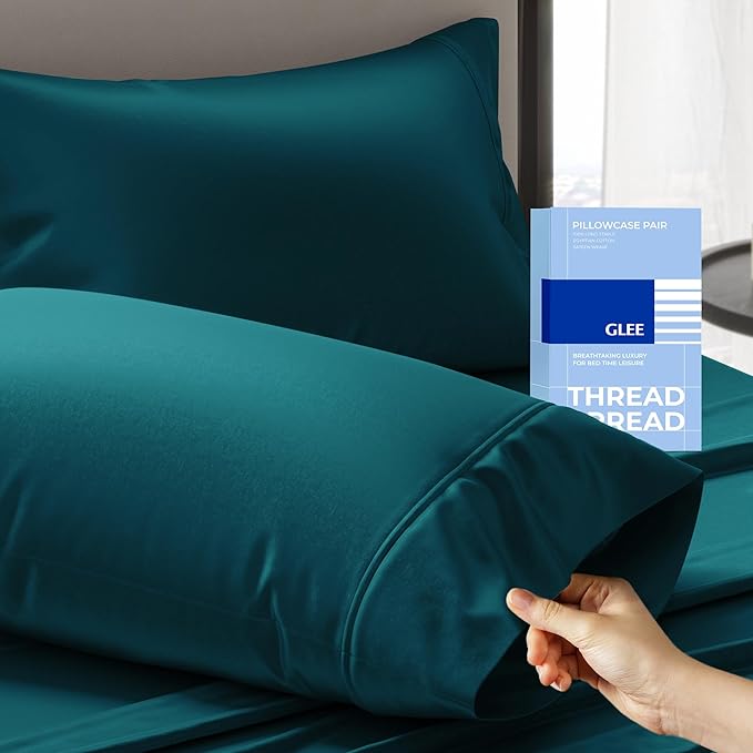 Thread Spread 100% Cotton Pillow Cases Queen Size Set of 2 by THREADSPREAD