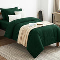 CozyLux Twin XL Comforter Set Emerald Green, 5 Pieces Bed in a Bag Twin Extra by CozyLux