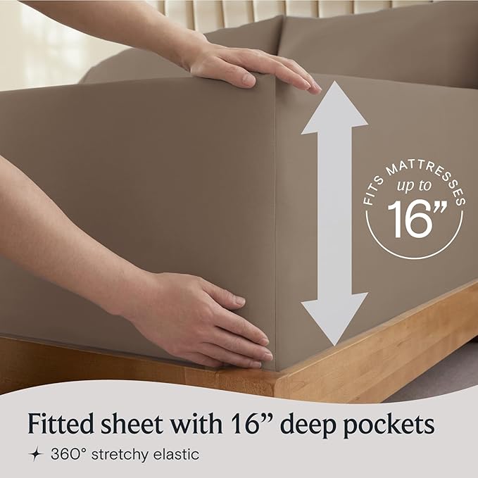 LuxClub 4 PC Full Sheet Set, Breathable Luxury Bed Sheets, Deep Pockets 18" - Image 6