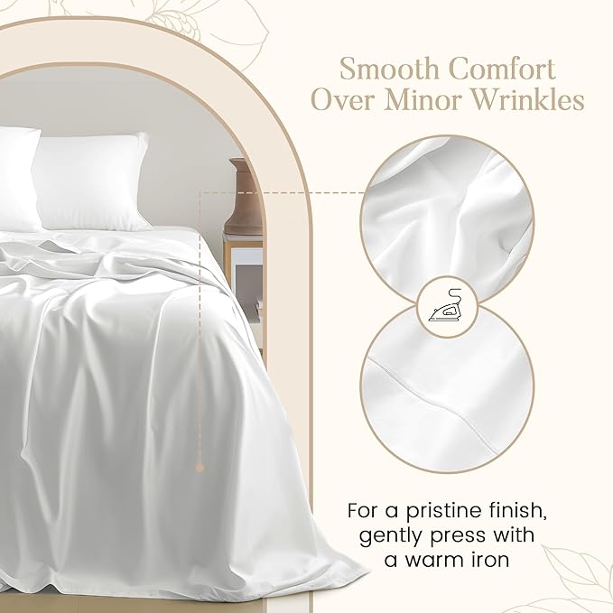 100% Egyptian Cotton Sheets King Size, 800 Thread Count 4 Piece Breathable Bed - Image 6