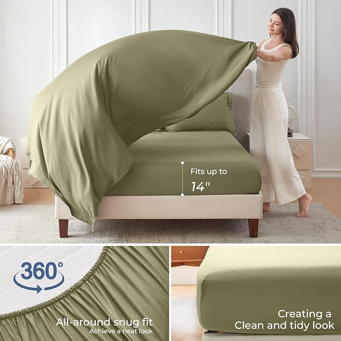 Sasttie Twin XL Comforter Set, 5 Pieces Reversible Twin XL Bed in a Bag - Image 5