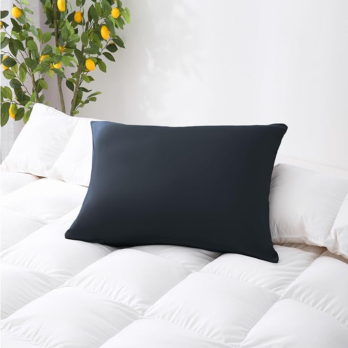 ZPECC Black Pillow Cases Queen Size Set of 4, 20x30 Envelope Closure Pillowcases - Image 6