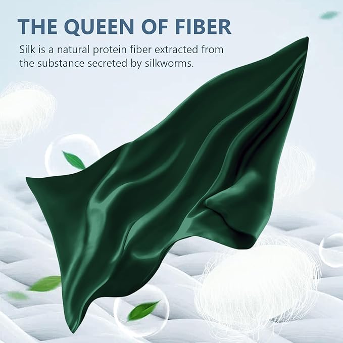 Silk Pillow Cases 2 Pack Queen Size Mulberry Silk Pillowcase Set of 2 - Image 2