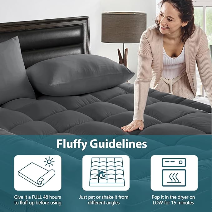 CYMULA Mattress Topper Short Queen Size - Image 5