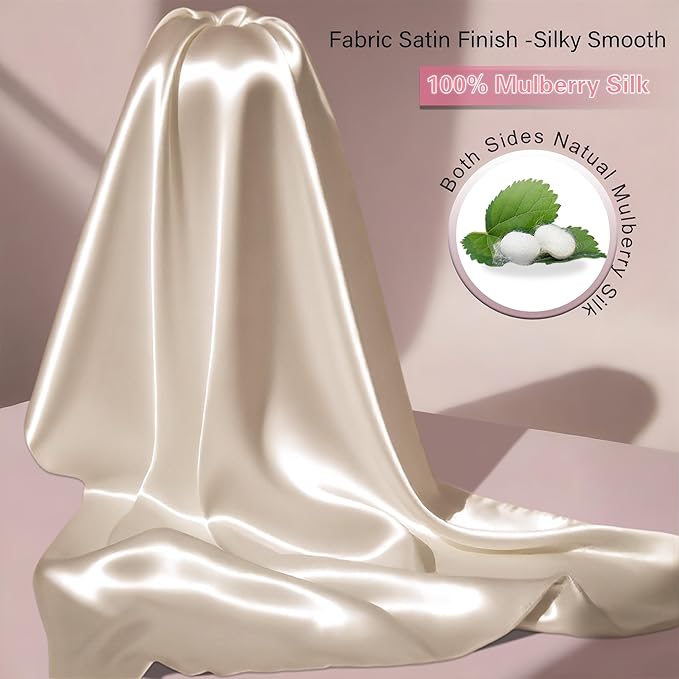 Mulberry Silk Pillow Cases 2 Pack Standard Size - Image 2