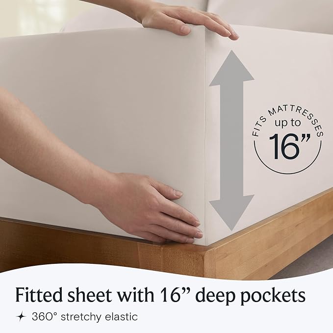 LuxClub 3 PC Twin XL Sheet Set, Deep Pockets Wrinkle Free Cooling Bed Sheets - Image 6