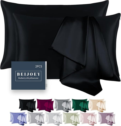 100% Mulberry Silk Pillowcase 2 Pack by BEIJOEY
