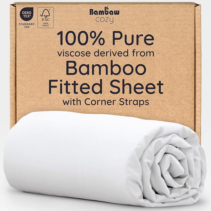 Bambaw White Queen Fitted Sheet by Bambaw