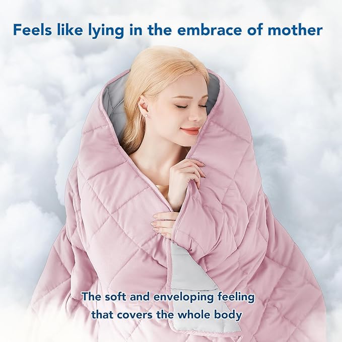 Topcee Weighted Blanket for Adults, Minky Dots Heavy Blanket for Woman - Image 3