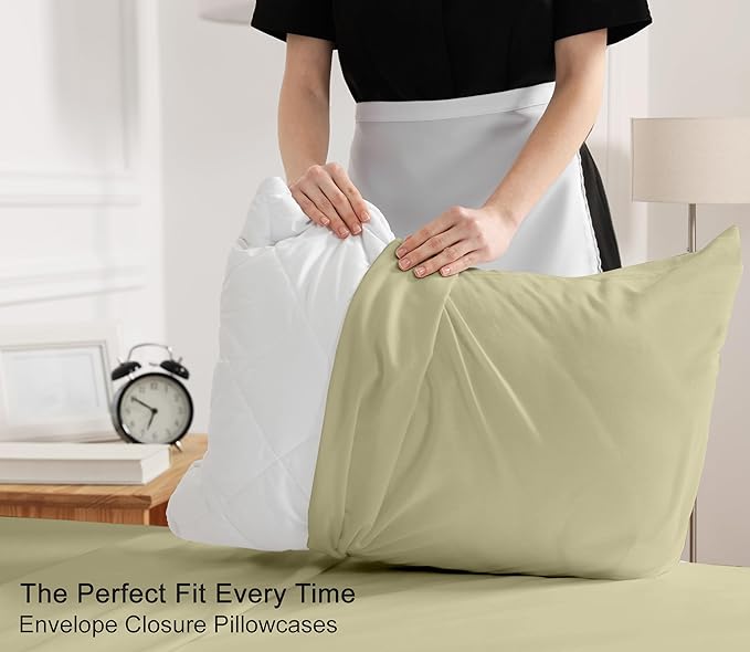 RUVANTI 100% Cotton Sheets – King Size Percale Bedding, Cooling & Breathable - Image 7