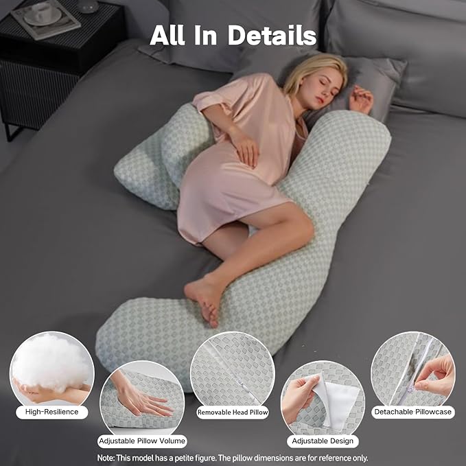 Pregnancy Pillow, SEEDNUR Full Body Maternity Pillow Support - Image 5