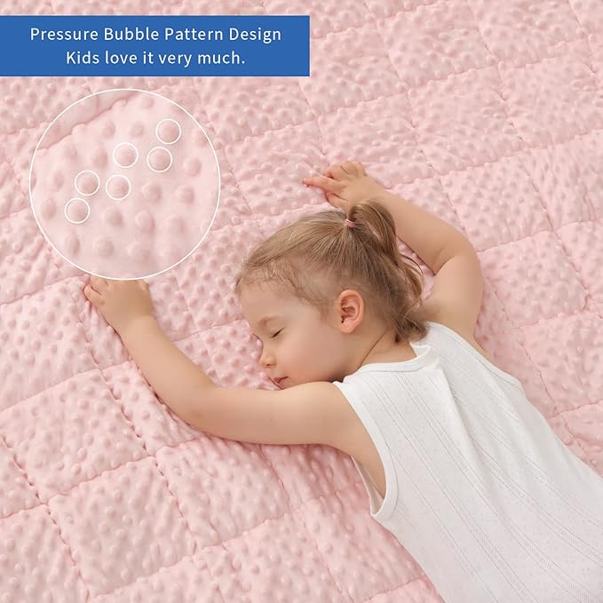 Huloo Sleep Kids Weighted Blanket Twin 7lbs Breathable Soft Minky Weighted - Image 4
