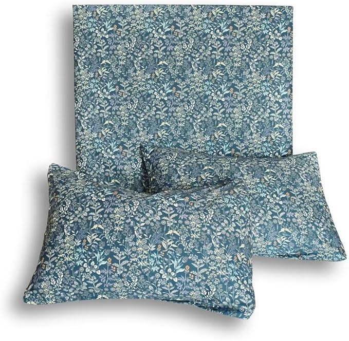 MKXI Blue Duvet Cover Twin Yellow Flower Print Bedding Sets Chic Floral - Image 6