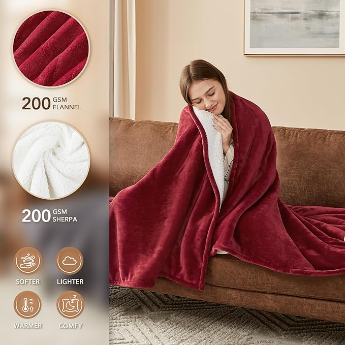 Homemate Heated Blanket Electric Throw - Image 2