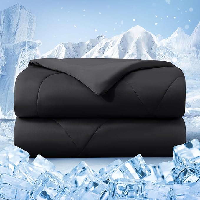 Cooling Comforter Twin Size, Double-Sided Cold Tech Fabric Quilted Bed by bedsmile
