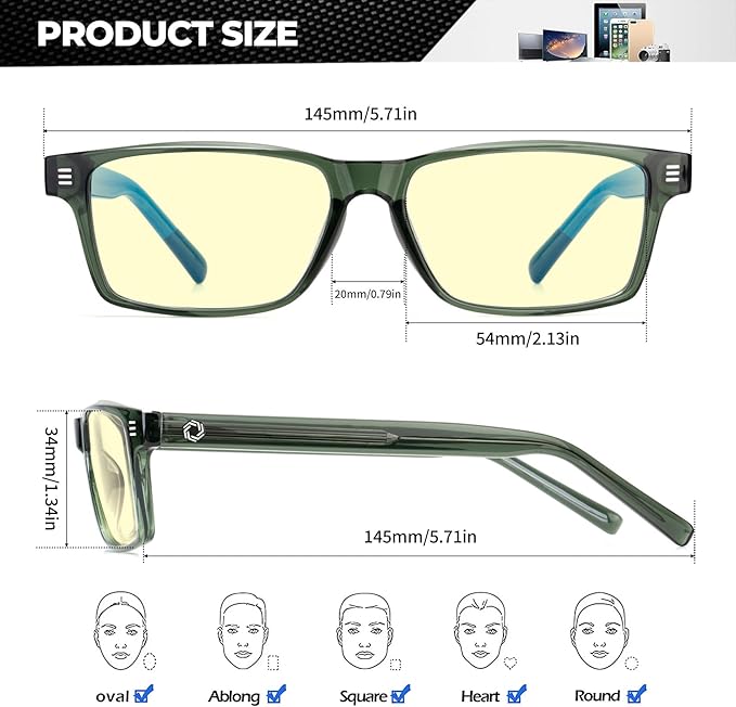 ANYLUV Blue Light Glasses Men Woman, Eye Strain Relief Eye Protection - Image 4
