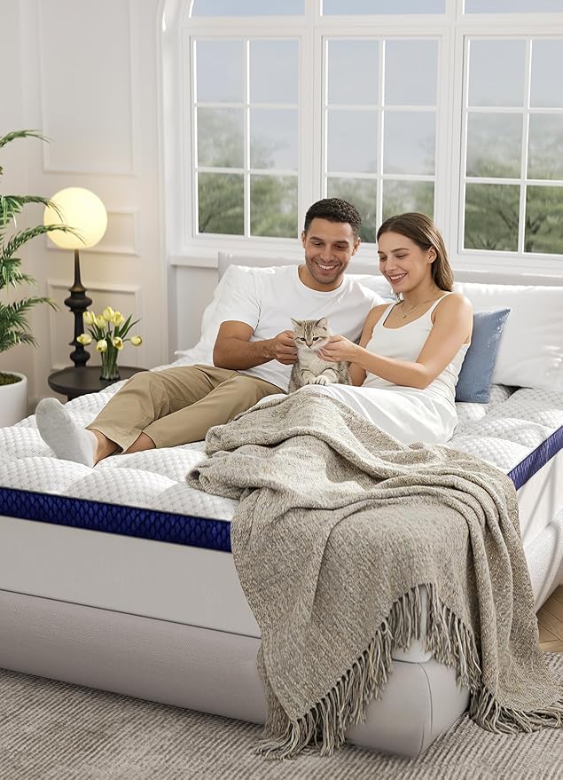 BEDELITE Twin Mattress Topper 3 Inch Thick Mattress Pad, Plush Pillow Top Bed - Image 9