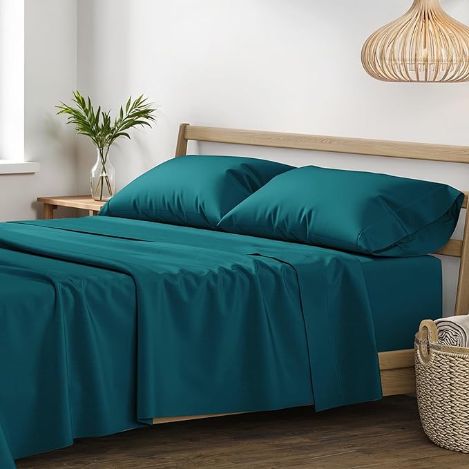 XOOX Linen 100% Egyptian Cotton Sheets California King Size by XOOXLinen
