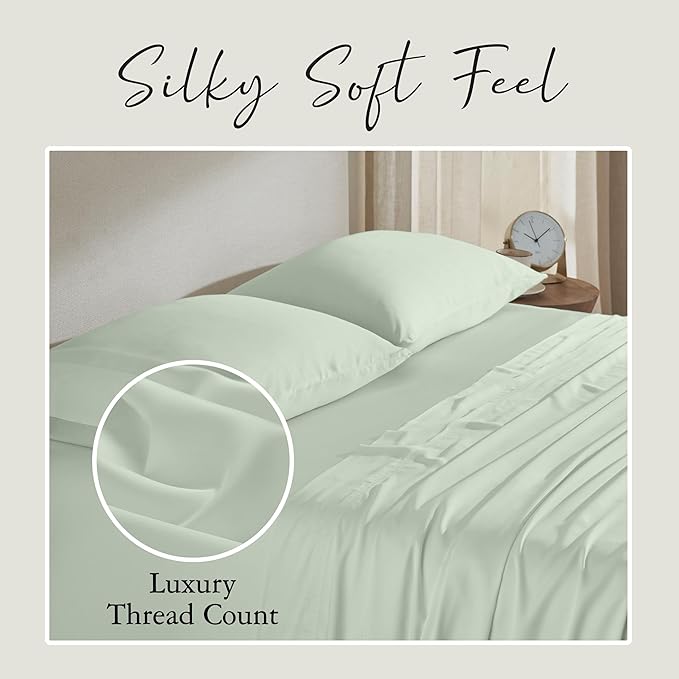 Karissa Mae Cooling Bamboo Viscose Standard Size Pillowcase Set | 100% - Image 6