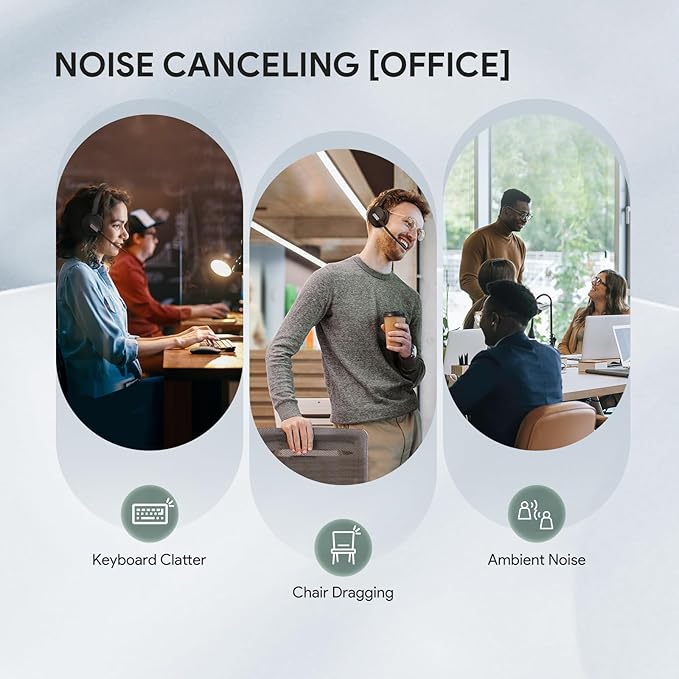 Yealink BH70 Mono Wireless Bluetooth Headset with Microphone for Work, up to 35h Talking Battery Life, 3-Mic Noise Cancellation, 91g Lightweight Microsoft Teams Certified Work Headsets for PC-DeskoryOffice