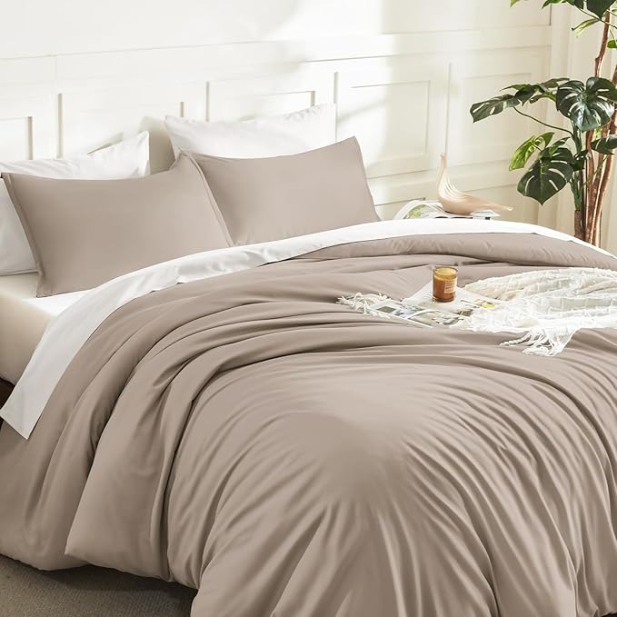 Litanika Light Coffee Twin/Twin XL Comforter Set, 2 Pieces Lightweight Solid - Image 5