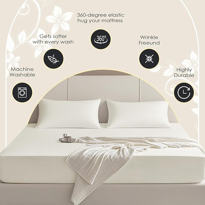 FreshCulture Twin XL Fitted Sheet Only – Premium Hotel-Quality Fitted Sheet - Image 4