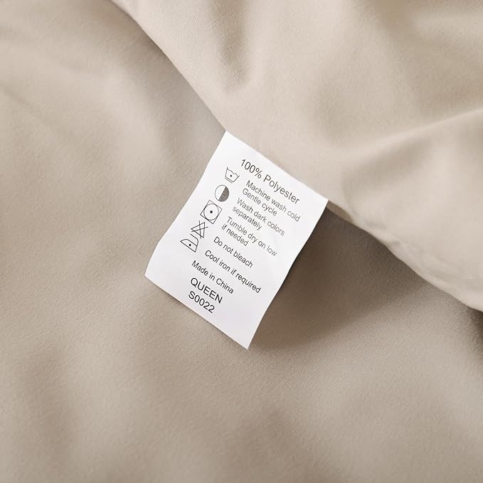 ROSGONIA California King Comforter Set Light Khaki - Image 9