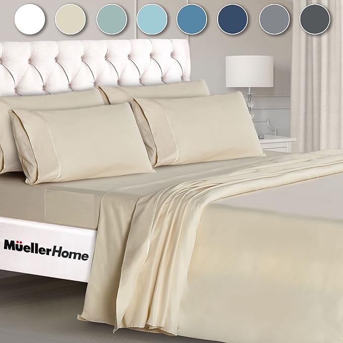 Mueller UltraTemp 6 PC Queen Sheet Set - Image 9