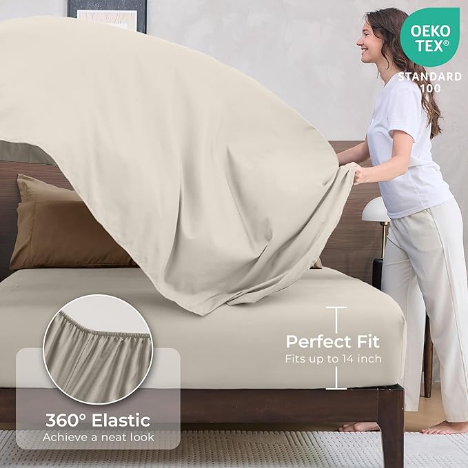 HEVUMYI Khaki & Linen Full Comforter Set - Image 5