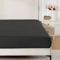 ROSE&RISY Black Full Fitted Sheet, Soft and Breathable by ROSERISY